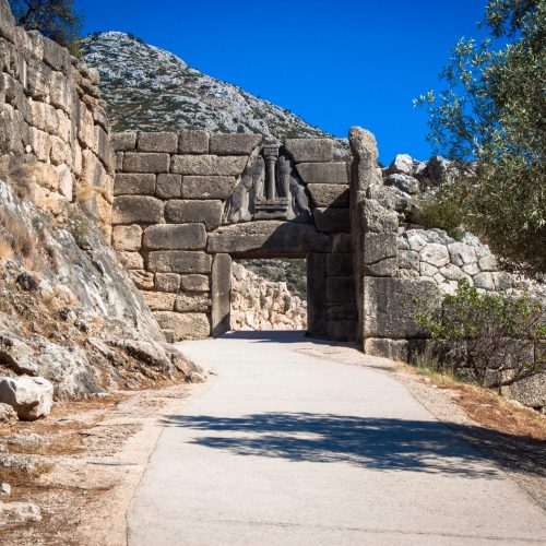 Path upto the Lion Gate, Mycenae